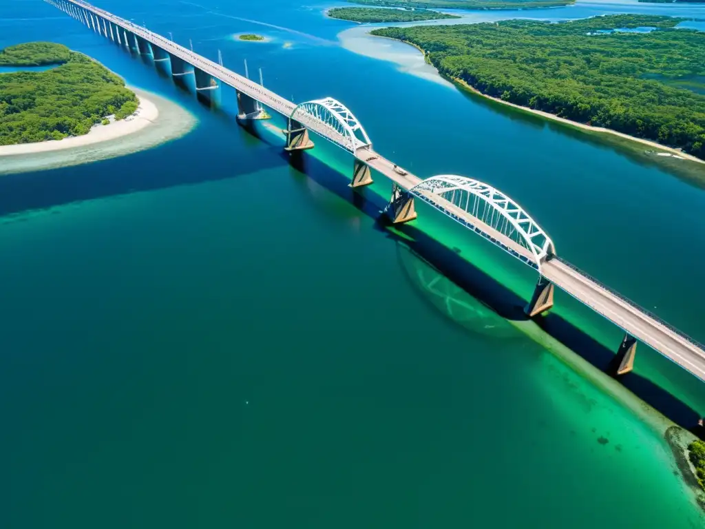 Un asombroso sistema de puentes conecta las islas, destacando su belleza natural