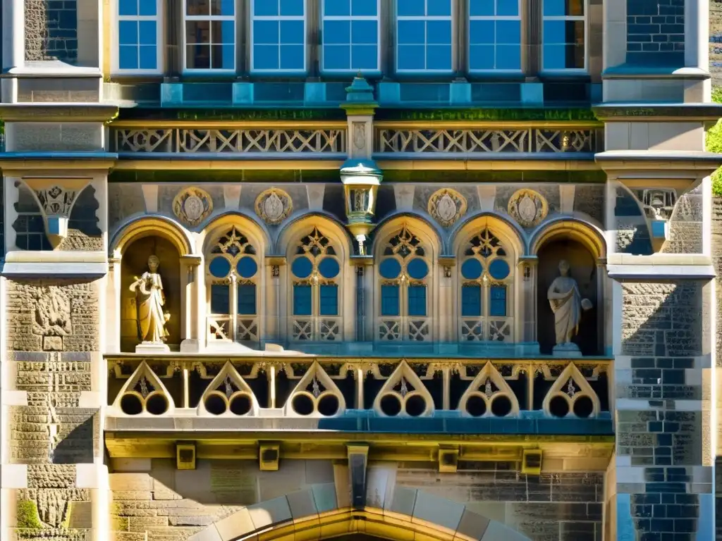 Closeup de tallados en piedra del Puente de la Torre de Londres, resaltando su historia y arquitectura icónica