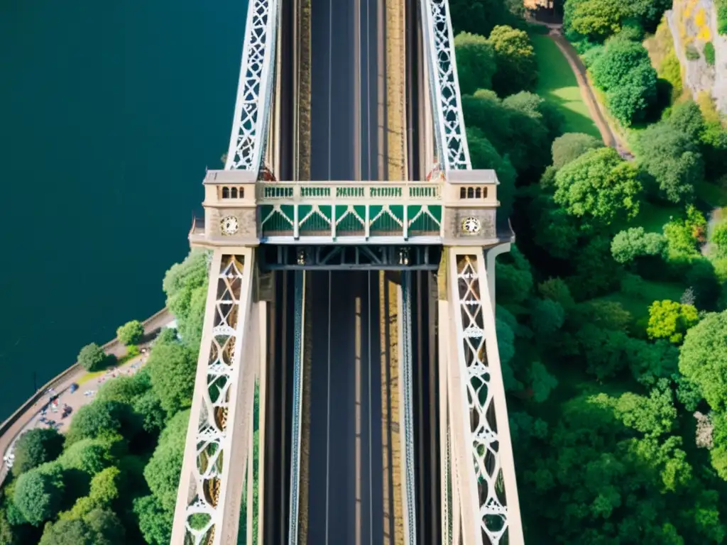 Detallada fotografía del impresionante Puente de Clifton, mostrando la majestuosidad y la complejidad de esta maravilla de la arquitectura victoriana