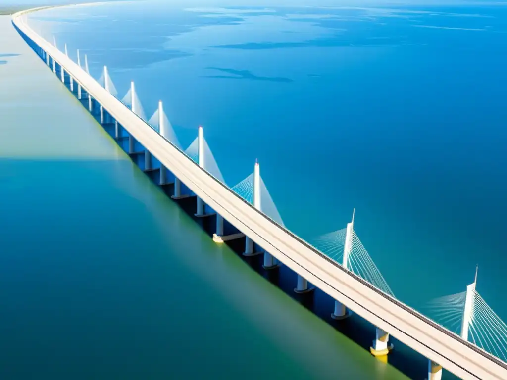 Detallada visualización 3D del puente Sunshine Skyway, resaltando su historia y arquitectura con impresionante realismo