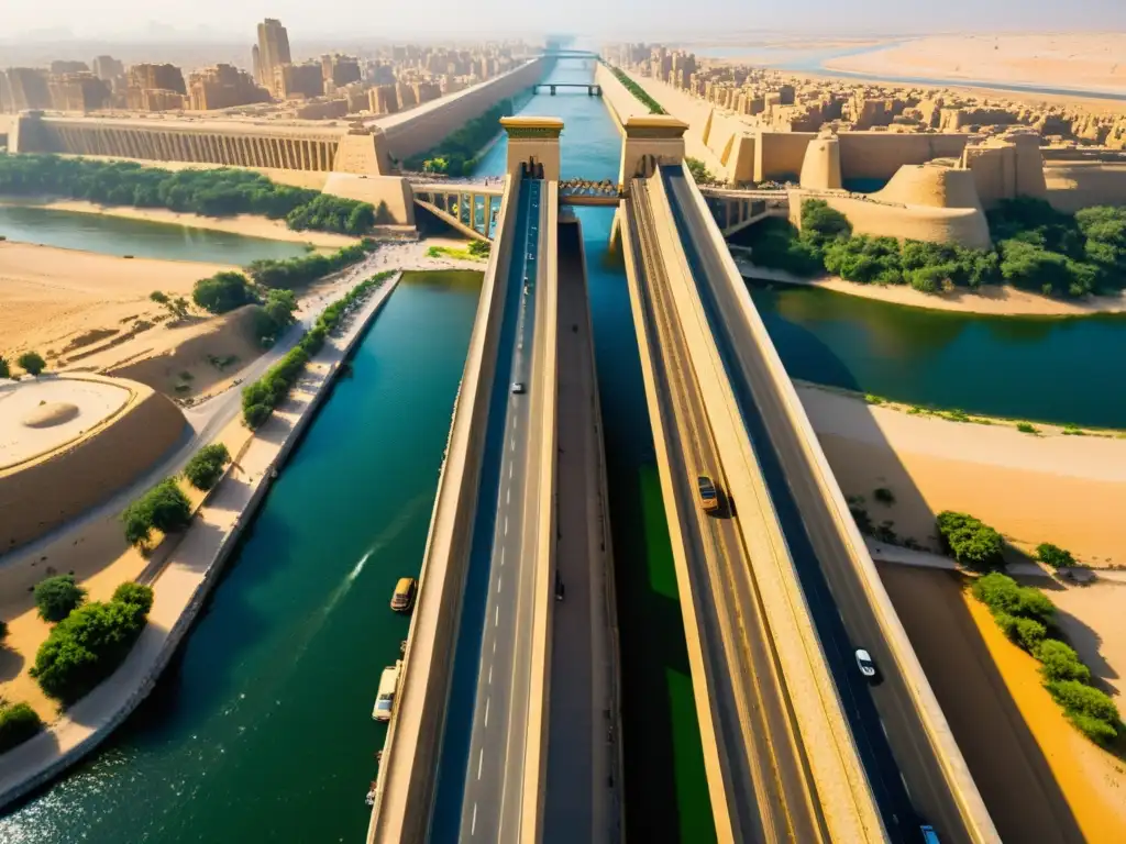 Detalle arquitectónico del Puente Qasr alNil sobre el majestuoso río Nilo, resaltando su historia y diseño en Egipto