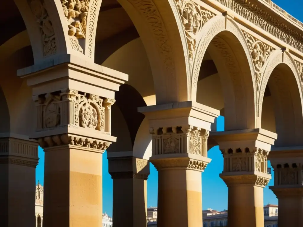 Detalle de la arquitectura e historia del Puente de los Suspiros, con sombras y luz solar entre los arcos