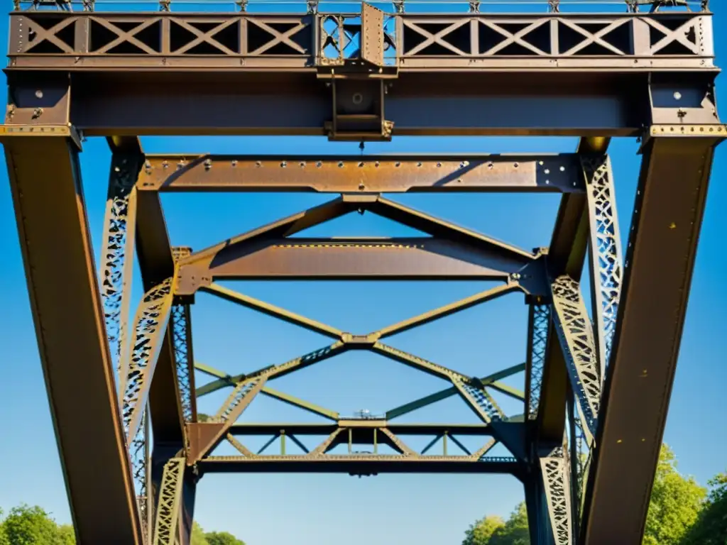 Detalle de la estructura de acero del Puente de Glienicke, reflejando la historia y la magnitud de la Guerra Fría