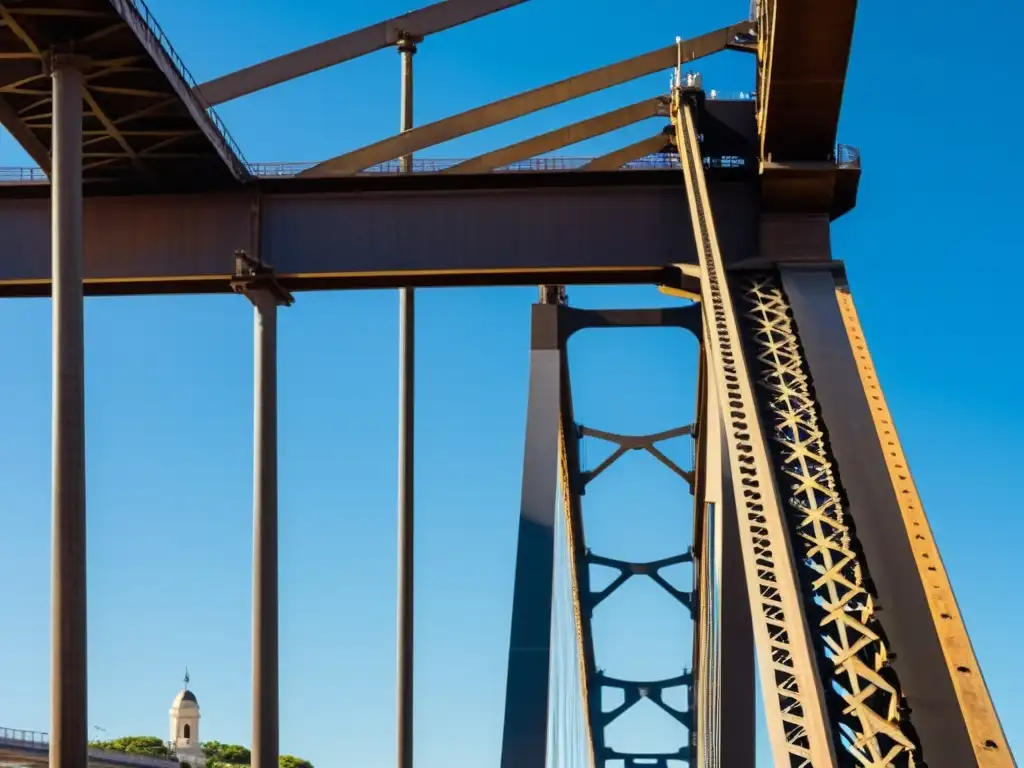 Detalle impresionante del diseño del Puente de la Constitución de 1812, mostrando su fortaleza y belleza industrial