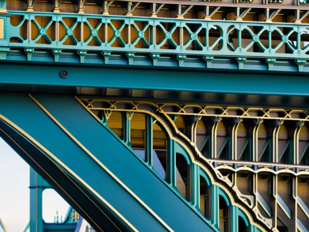 Detalle impresionante del metal de la Torre de Londres, icónico puente de la historia arquitectónica