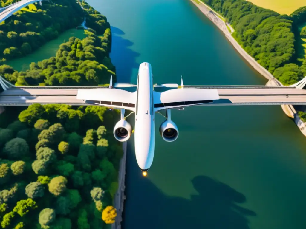 Un dron inspeccionando un puente icónico con tecnología avanzada