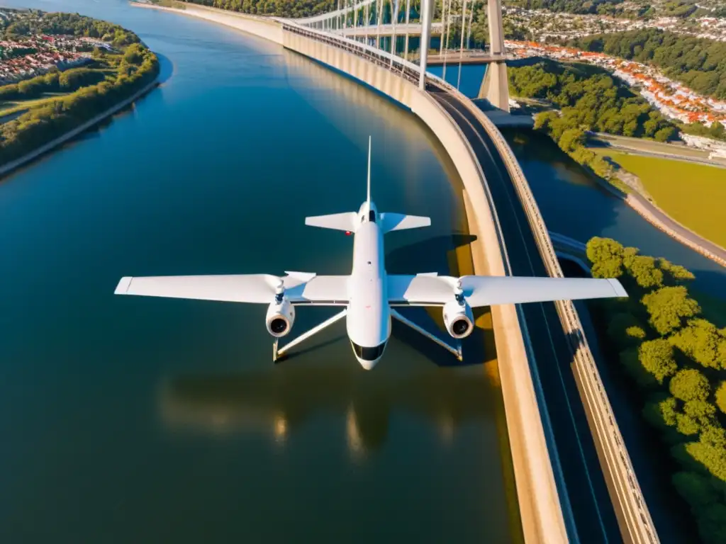 Un drone captura en alta resolución la compleja arquitectura de un gran puente