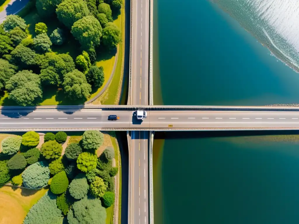 Un drone realizando una detallada evaluación de un puente, resaltando la importancia de los drones en la inspección de puentes