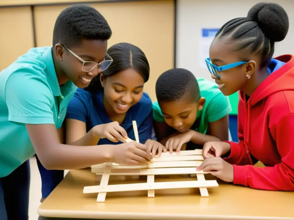 Un emocionante juego educativo de construcción de puentes, donde los estudiantes colaboran y resuelven problemas con palitos de helado y pegamento