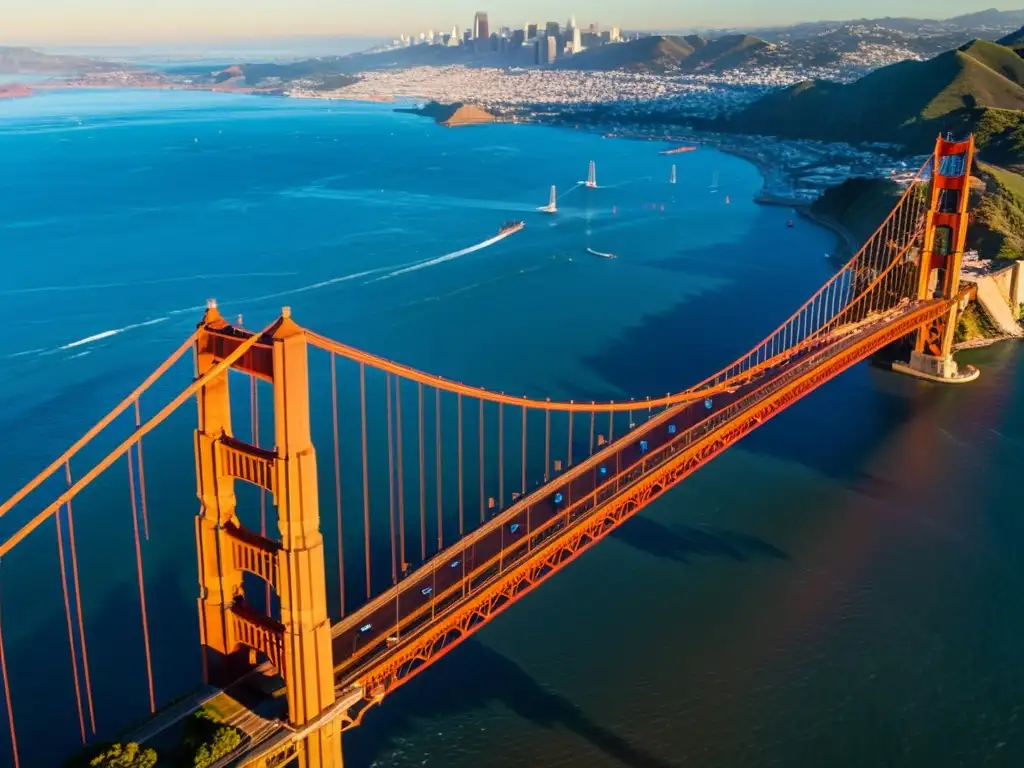 Espectacular puente Golden Gate con diseño revolucionario y majestuosa vista de San Francisco, libros revolucionarios diseño construcción puentes