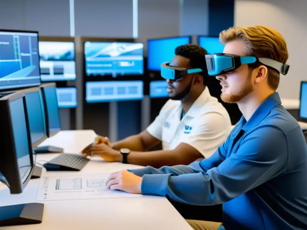 Estudiantes de ingeniería trabajan en software educativo para diseñar puentes en laboratorio de vanguardia