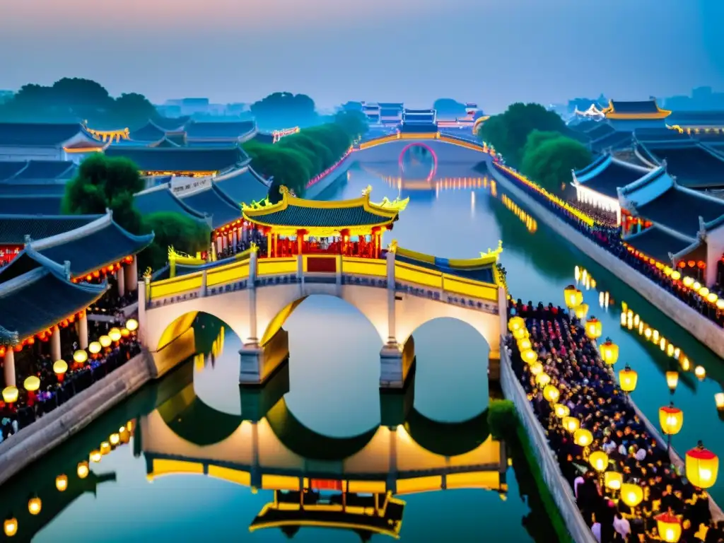 Durante el Festival Qingming, el Puente Zhaozhou cobra vida con rituales tradicionales, decoraciones vibrantes y multitudes bulliciosas