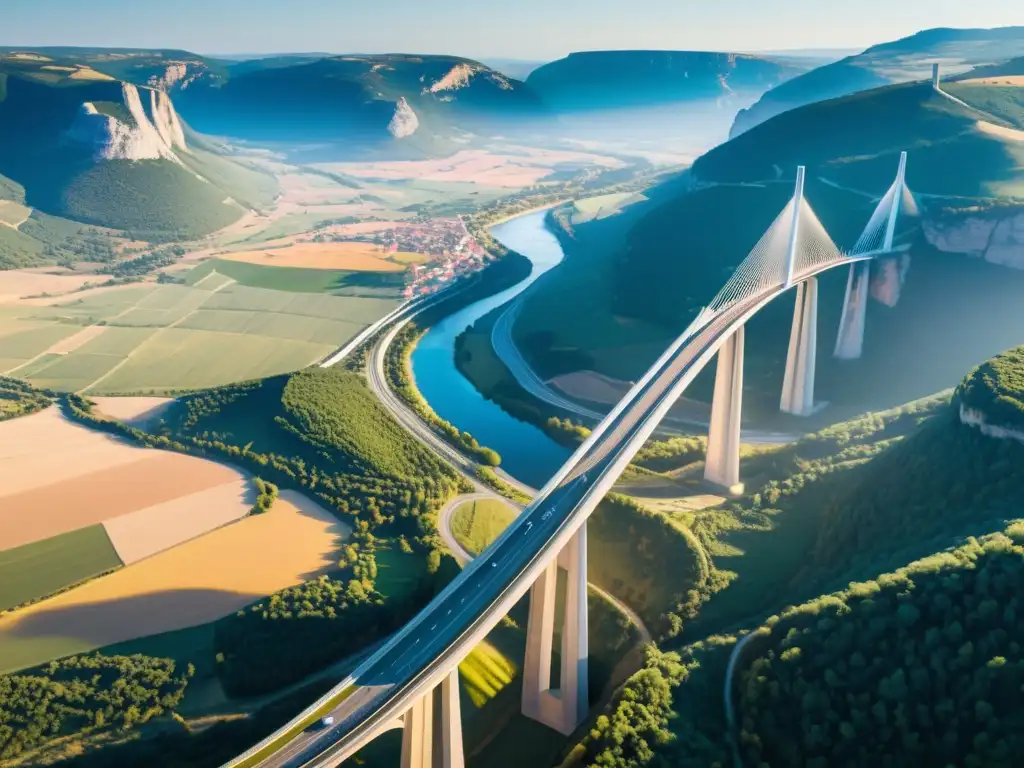 Foto impresionante del icónico viaducto de Millau en Francia