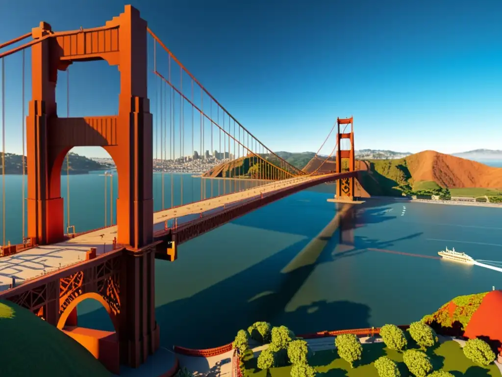 Explorando la geometría del Puente Golden Gate en realidad virtual educativa