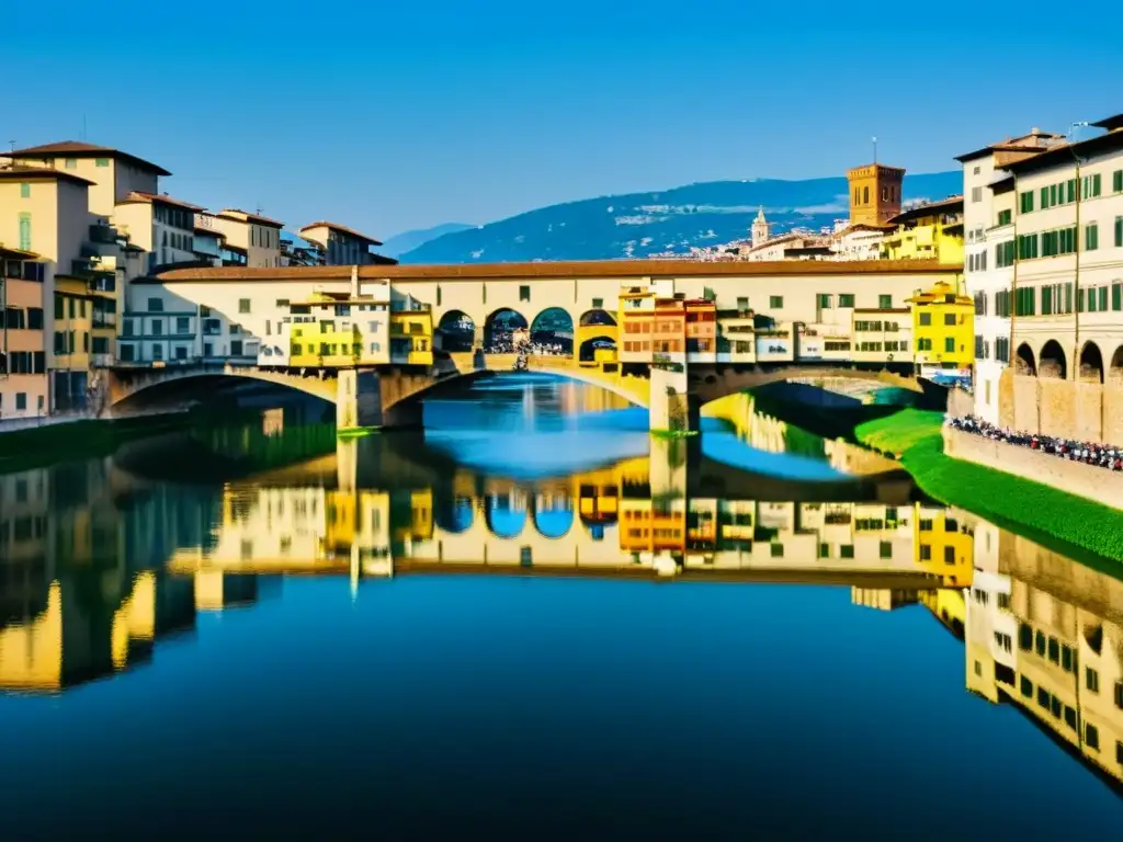 Hermosa imagen de alta resolución del Puente Santa Trinita en Florencia, Italia, destacando su historia artística y detalles arquitectónicos