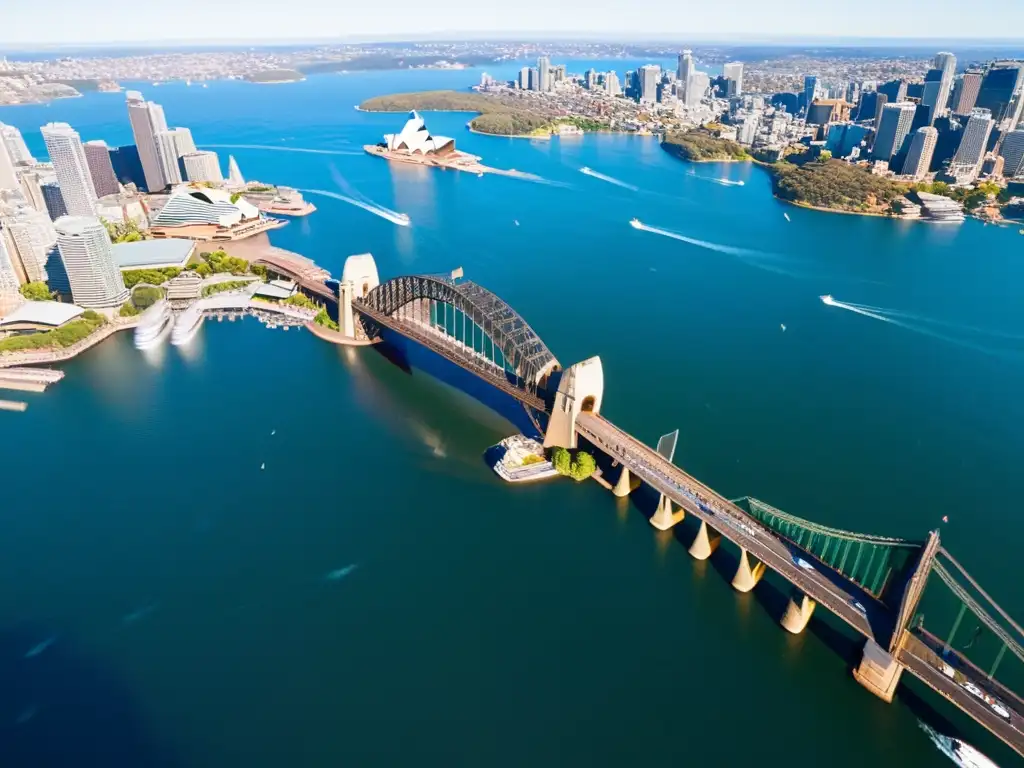 El icónico puente de Sydney conecta la ciudad y facilita la conectividad regional en Oceanía