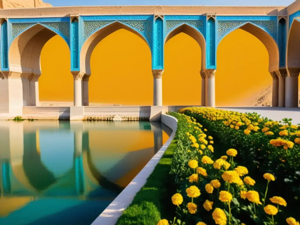 Imagen del icónico Puente Siose Pol Irán Safávida, con arquitectura sofisticada y reflejos en el río Zayandeh