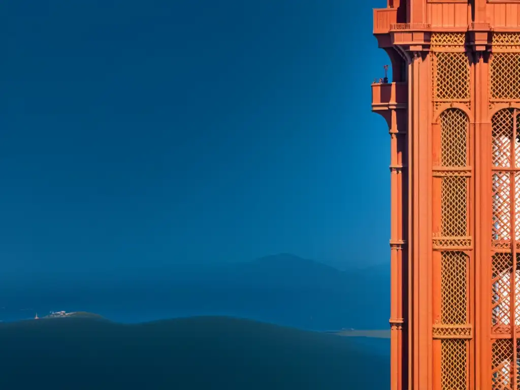 Imagen impactante del icónico Puente Golden Gate en San Francisco, resaltando su diseño arquitectónico y su importancia cultural