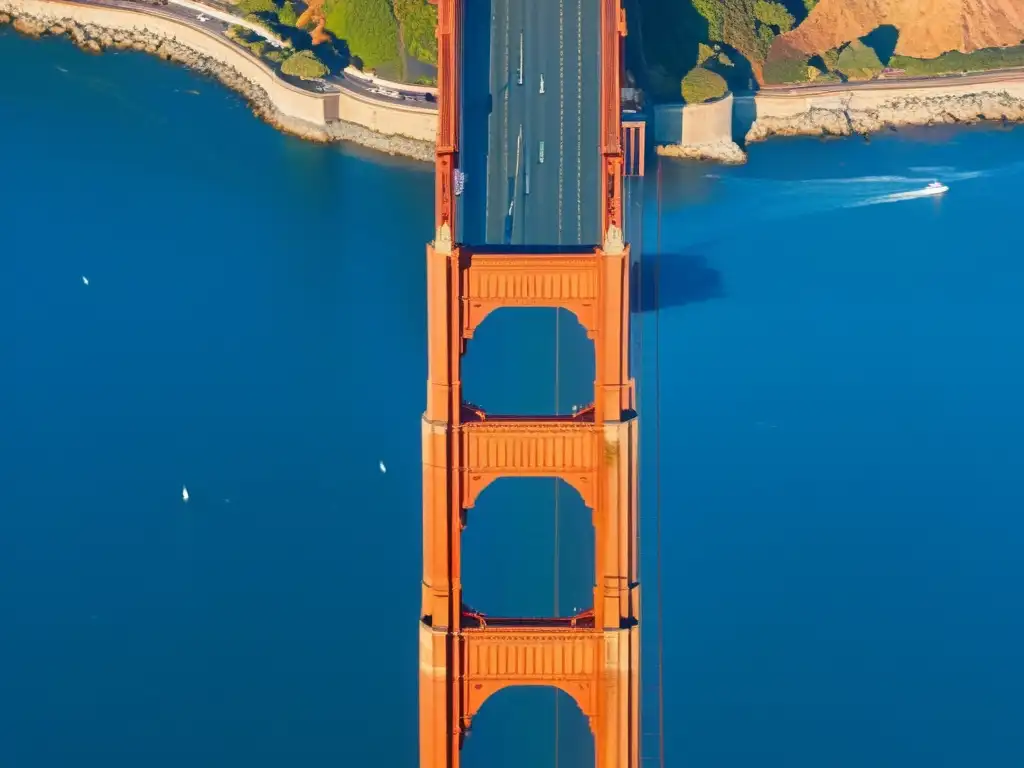 Imagen impactante del icónico Puente Golden Gate en San Francisco, resaltando su significado cultural como un símbolo de conexión y progreso