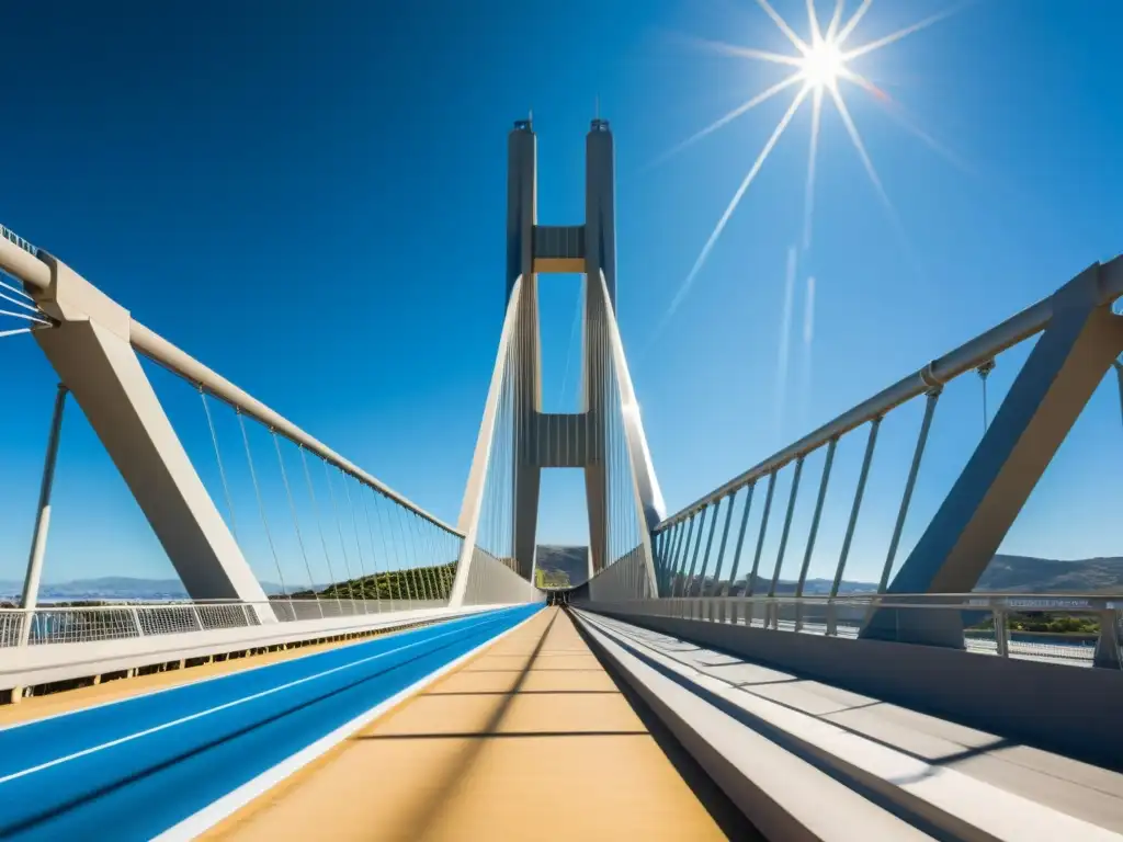 Imagen impactante del Puente del Alamillo destacando su diseño arquitectónico único y sus intrincadas estructuras