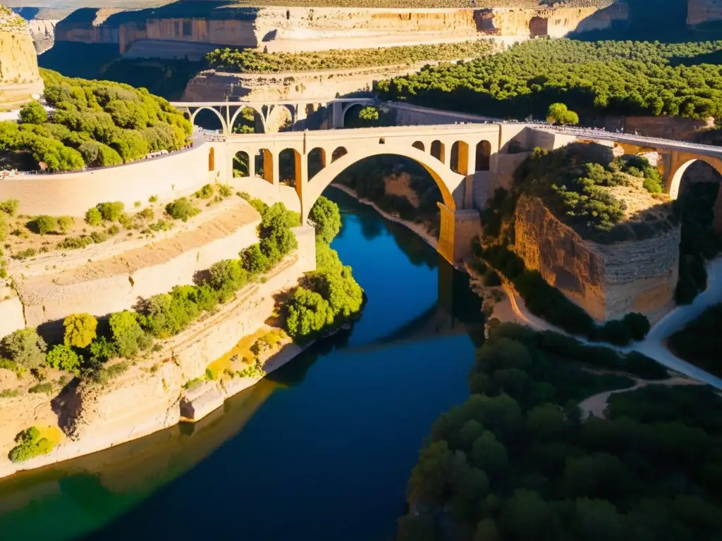 Imagen impactante del Puente Nuevo de Ronda, con sus arcos impresionantes y la profundidad del Tajo