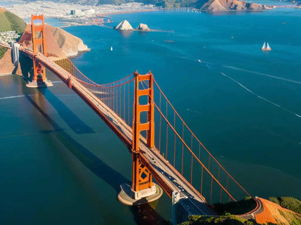 Imagen impresionante del puente icónico sobre la bahía de San Francisco, resaltando su estructura y diseño arquitectónico