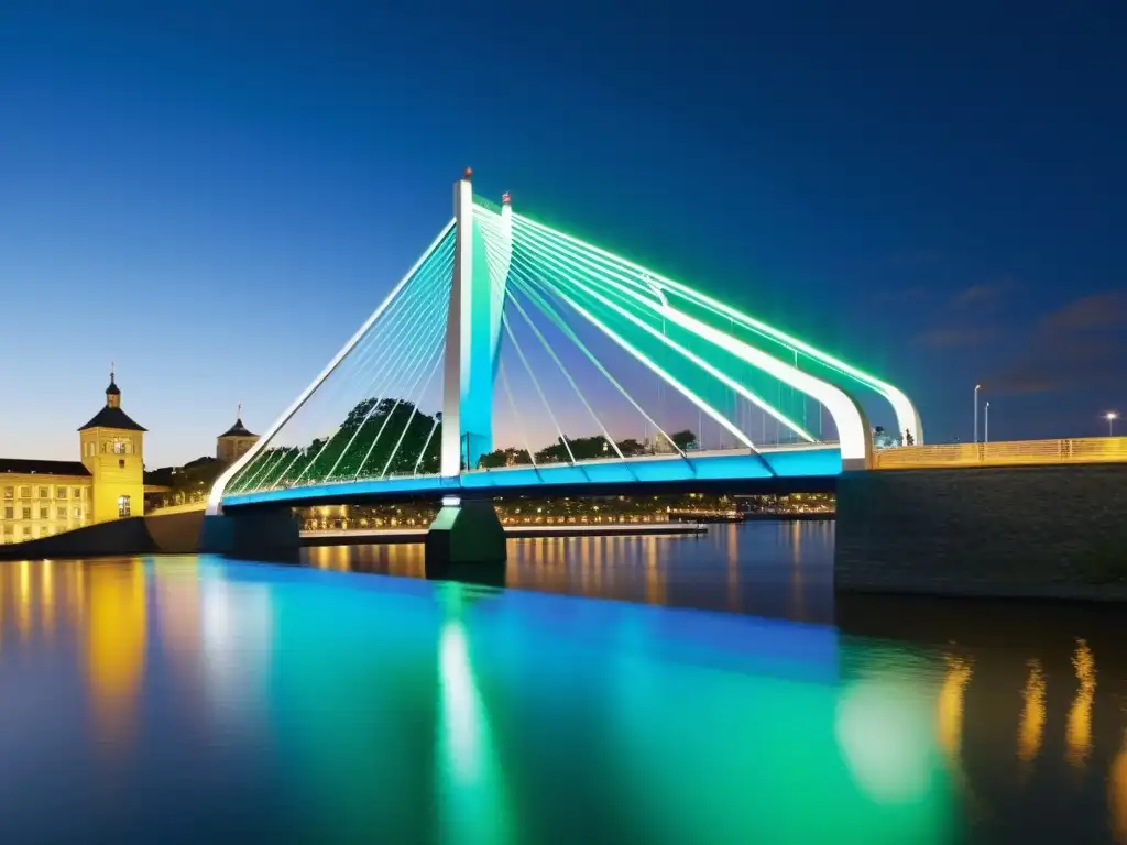 Imagen de un puente histórico convertido en un vibrante espacio cultural, con arte interactivo y comunidad diversa