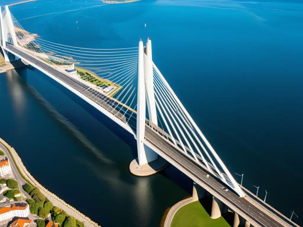 Imponente diseño cableado y arquitectura moderna del Puente de Oresund, fusionando historia y arquitectura Puente Oresund