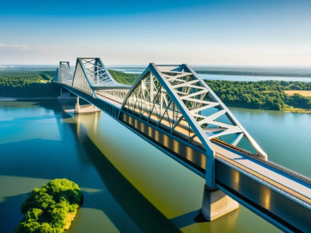 Imponente puente cantilever con terminología arquitectónica puentes