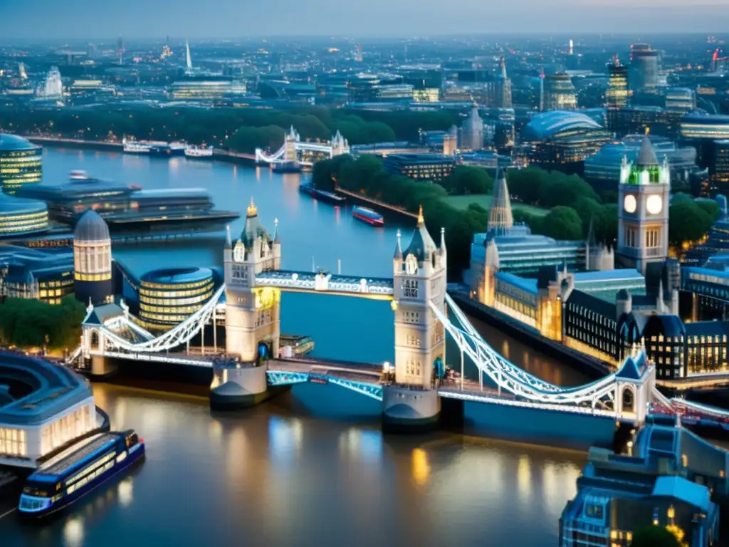 Una impresionante fotografía de alta resolución del Tower Bridge en Londres, destacando su arquitectura icónica