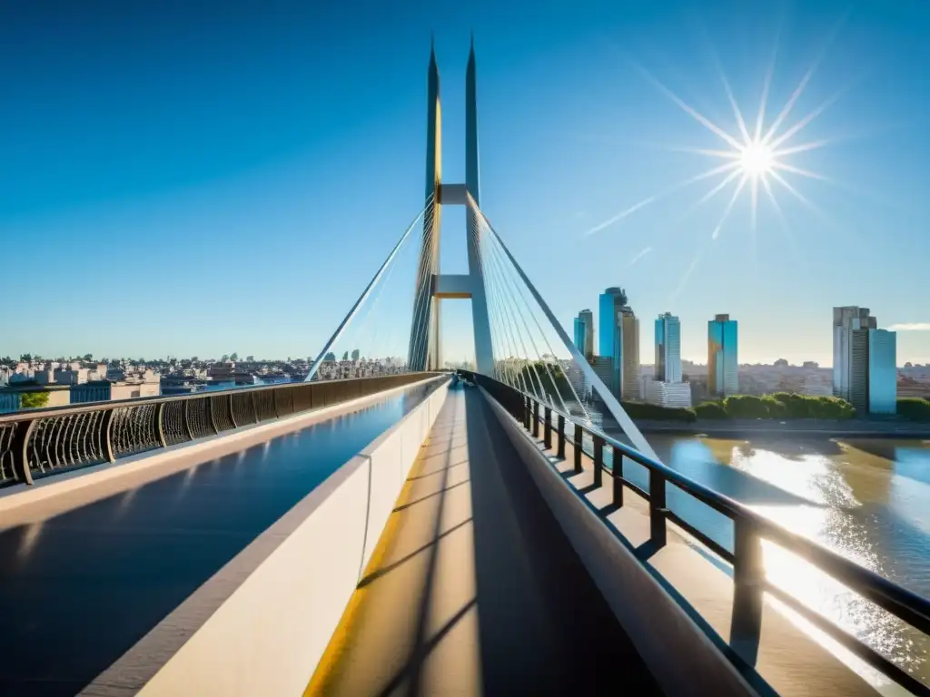 Una impresionante fotografía detallada del Puente de la Mujer en Buenos Aires, Argentina