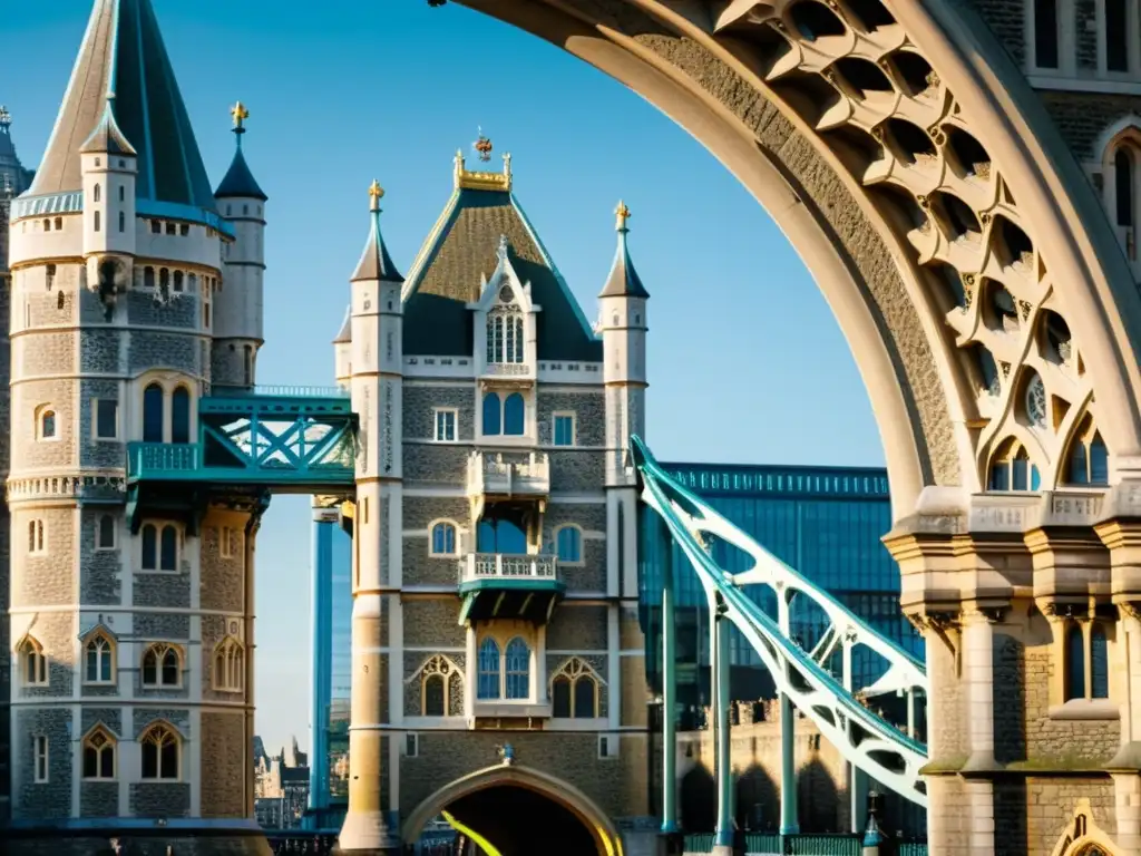 Impresionante imagen de la majestuosa arquitectura medieval del Puente de la Torre de Londres, resaltando su historia y grandeza