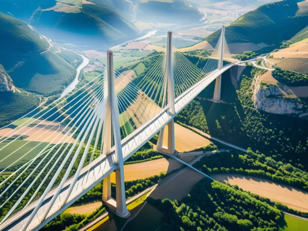 Un impresionante puente icónico en Francia, mostrando Avances en metalurgia para puentes icónicos