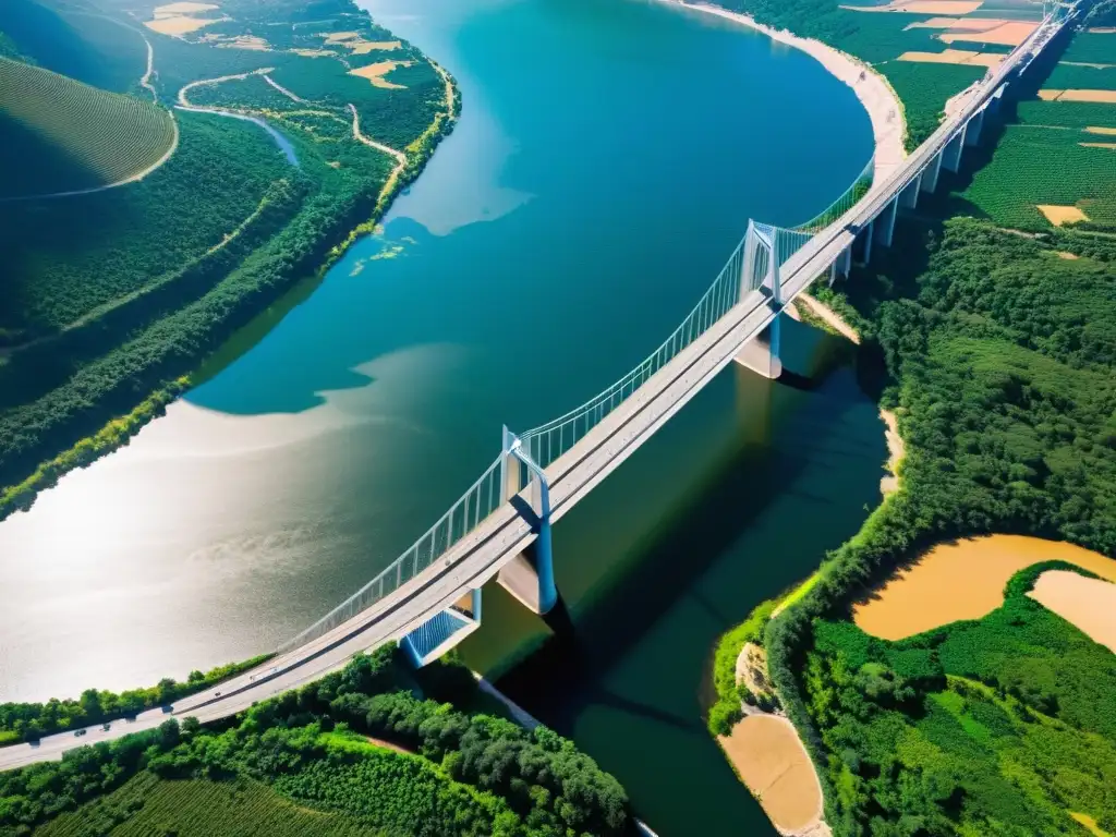 Impresionante vista aérea del Puente de la Amistad TaiwánChina, majestuoso símbolo de conexión entre naciones