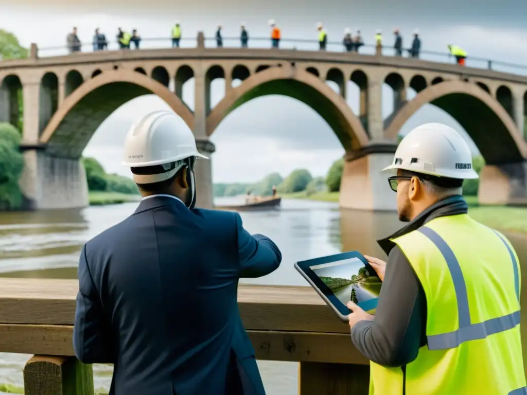 Ingenieros y arquitectos usan Realidad Aumentada para reconstruir puente histórico, fusionando tecnología y preservación