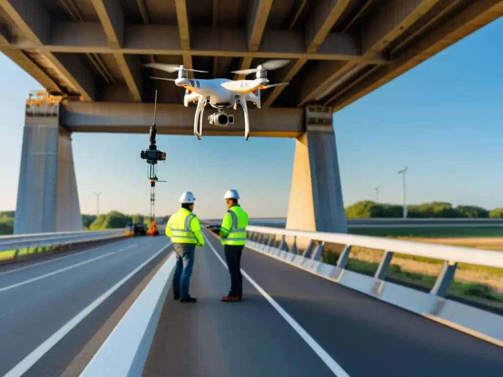 Ingenieros utilizan drones para evaluar la importancia de la estructura del puente