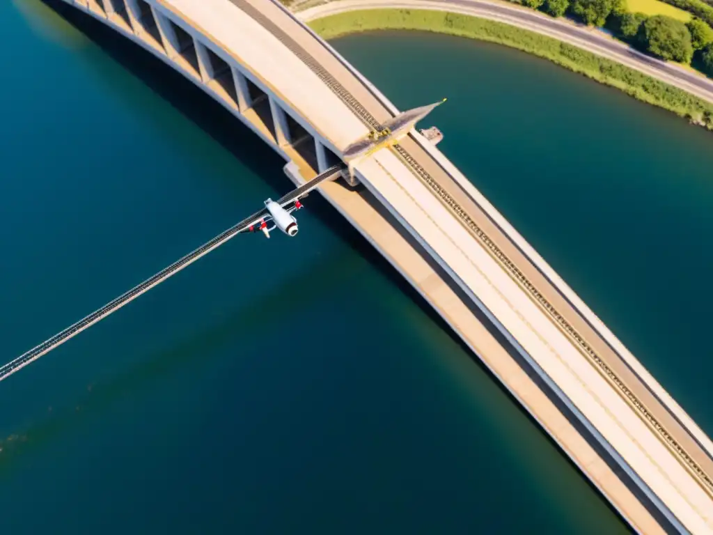 Ingenieros usan drones para inspeccionar puente icónico