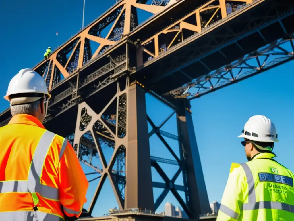 Ingenieros y trabajadores inspeccionan el Puente Sídney con tecnología avanzada