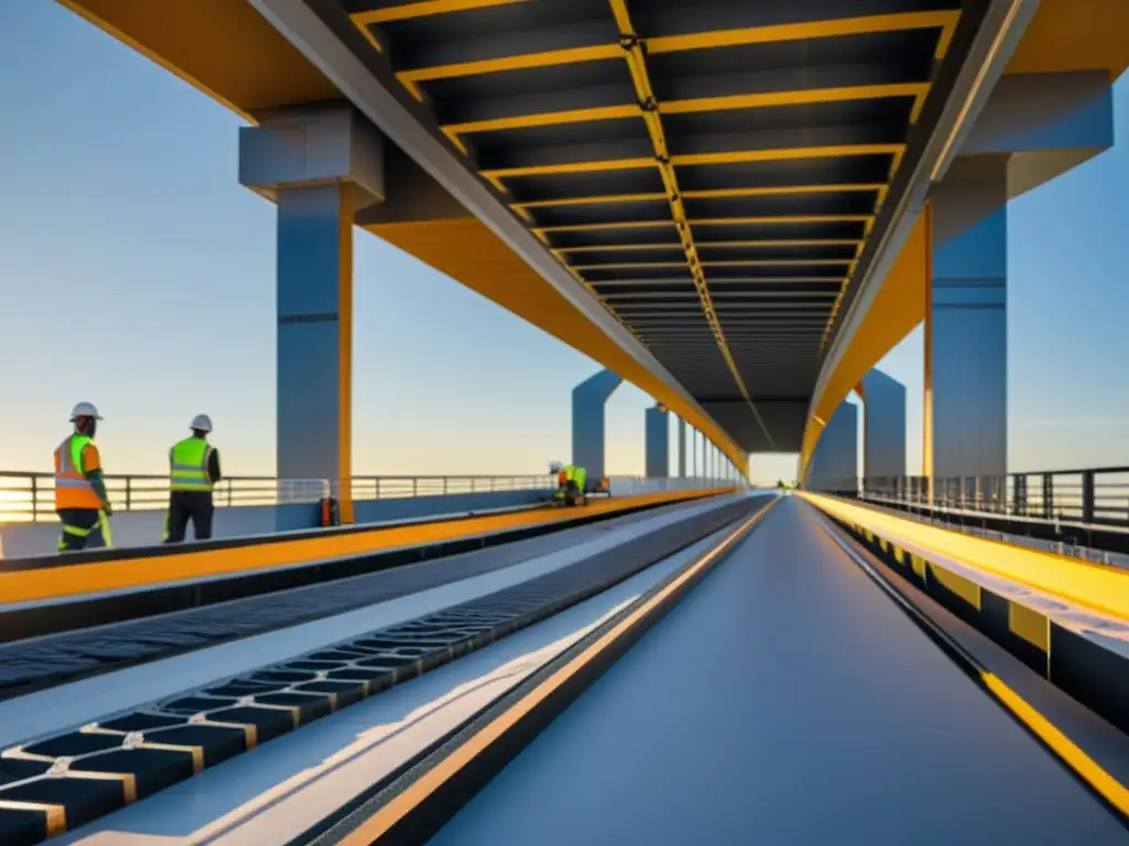 Innovadora construcción de puente con materiales híbridos, fusionando tradición y tecnología