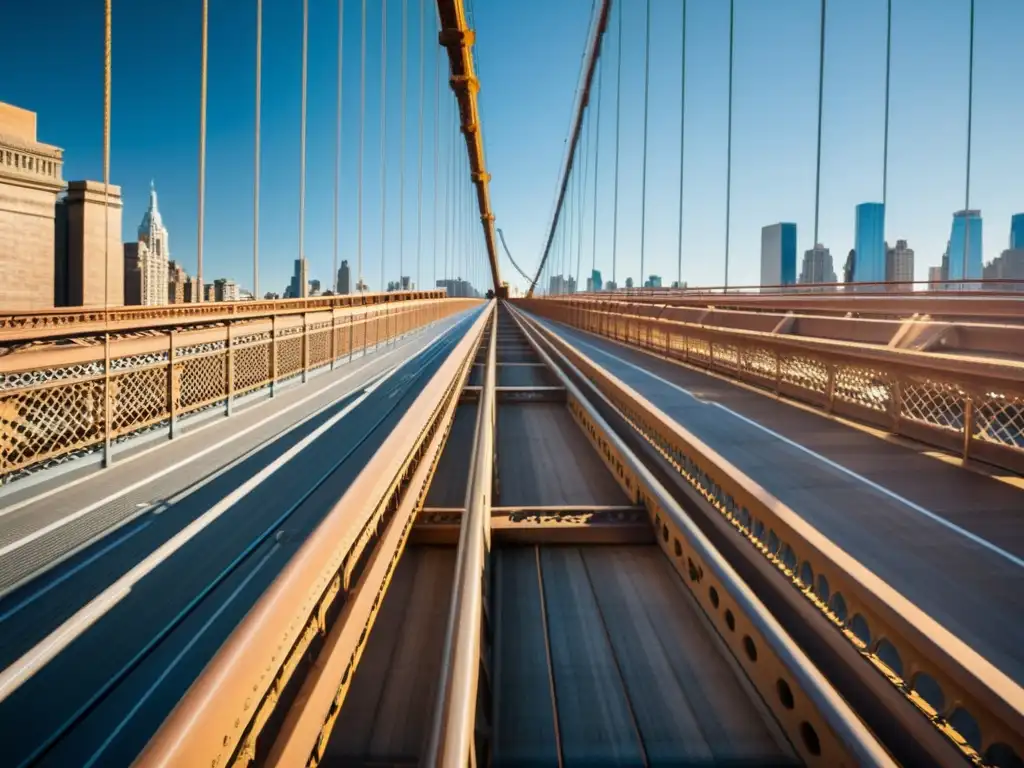 Los intrincados detalles de los cables y remaches del Puente de Brooklyn, revelando los secretos ocultos de su histórica arquitectura