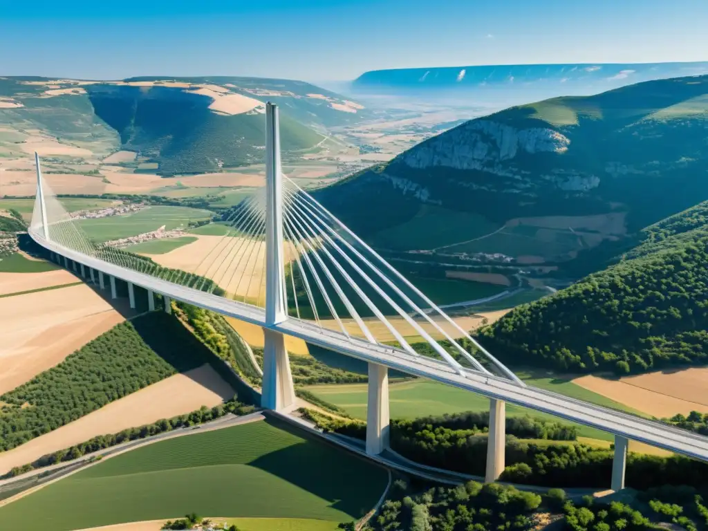 El majestuoso Viaducto de Millau en Francia, una obra de ingeniería icónica que fusiona funcionalidad y diseño