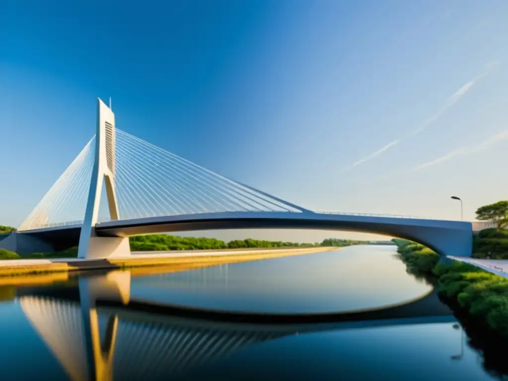 Un moderno puente de plásticos reforzados, integrado en el paisaje, destaca por su innovación y economía