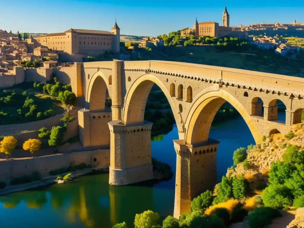 El puente de Bisagra en Toledo, España, evoca la historia y la majestuosidad de la ciudad medieval