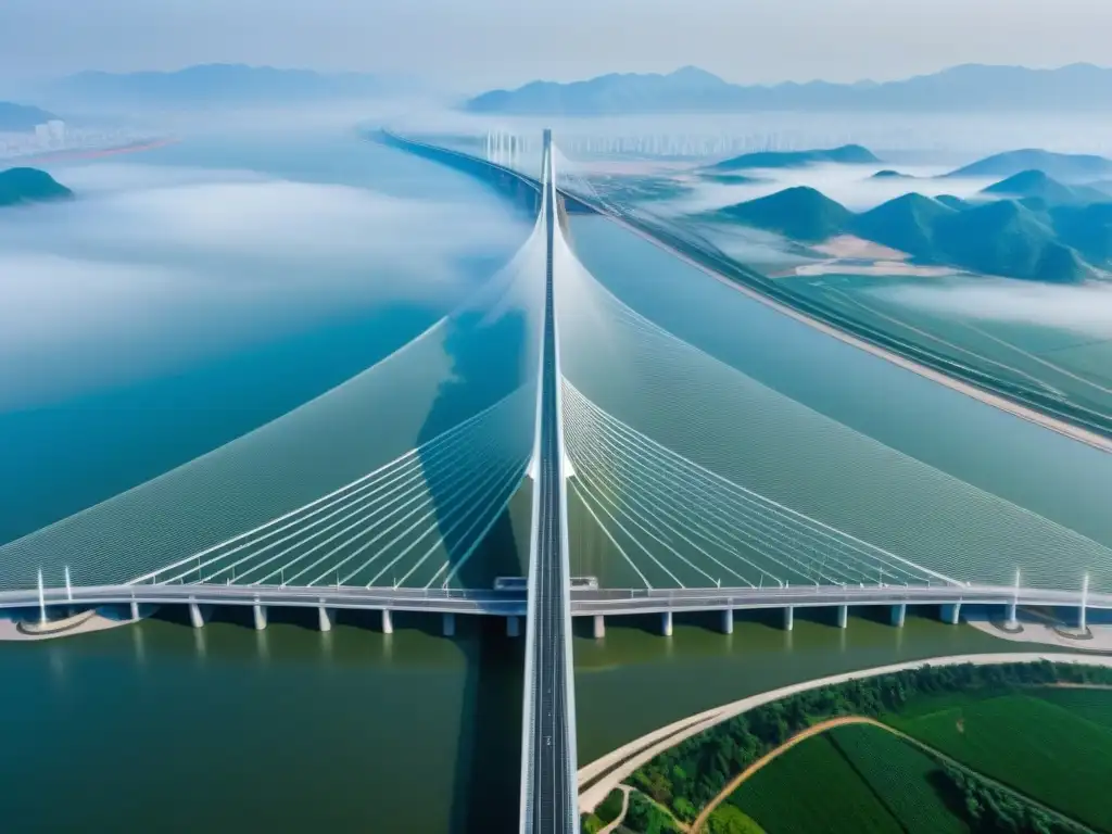 El puente Danyang-Kunshan, una hazaña de ingeniería, destaca en el paisaje chino con su diseño moderno y colosal