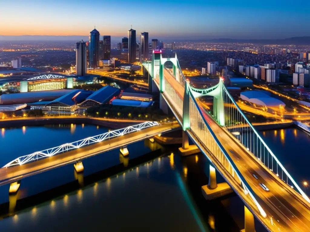 Puente icónico Nelson Mandela en Johannesburgo, África del Sur, conectando comunidades y simbolizando progreso