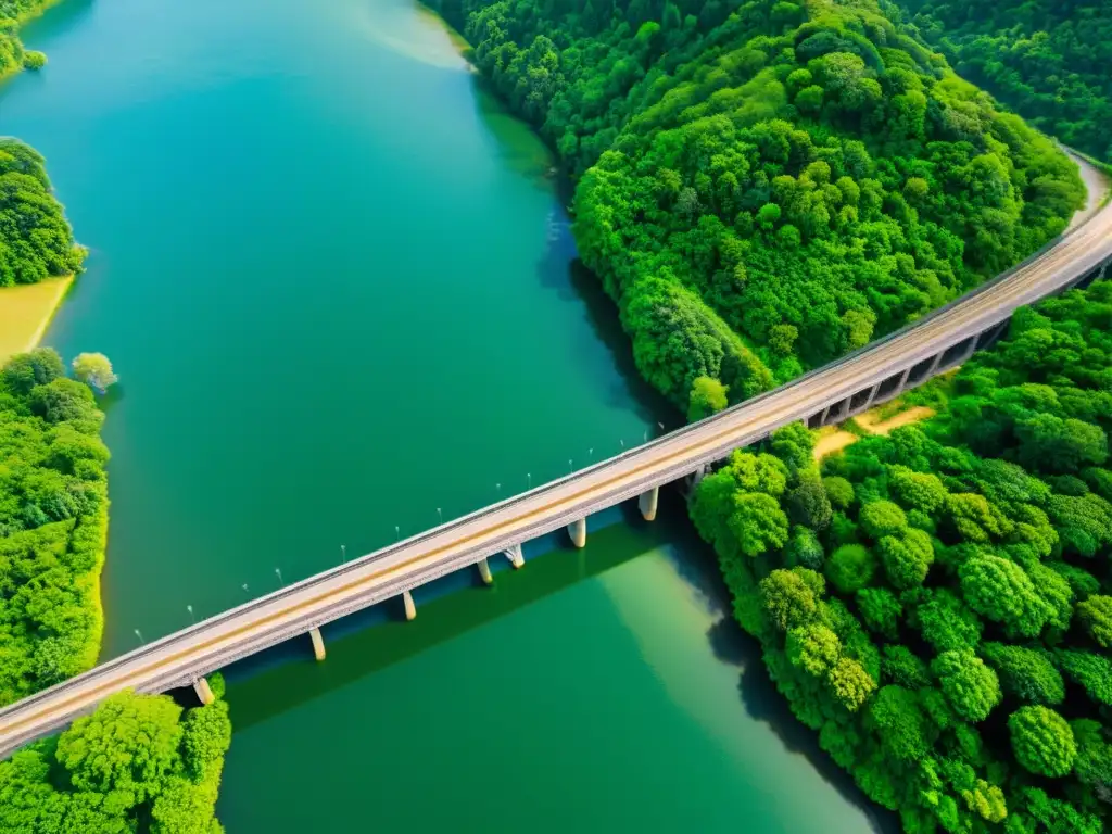 Un puente icónico en medio de exuberante naturaleza, simbolizando la ingeniería humana y la belleza natural