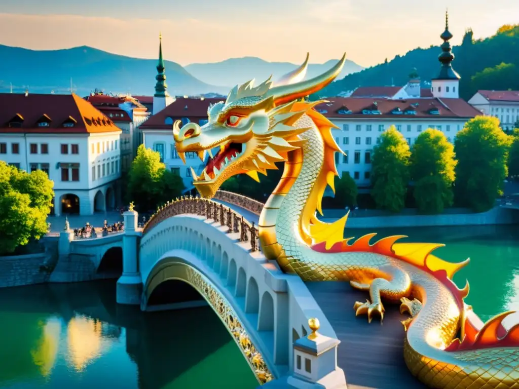 El Puente del Dragón en Ljubljana, Eslovenia, fusiona mitología y diseño Art Nouveau, evocando maravilla y significado cultural