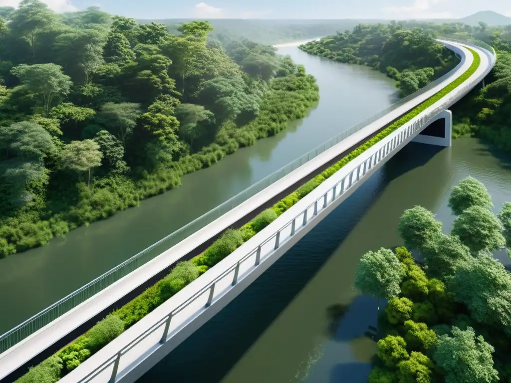 Puente resistente al cambio climático integrado con la naturaleza, innovador y adaptable