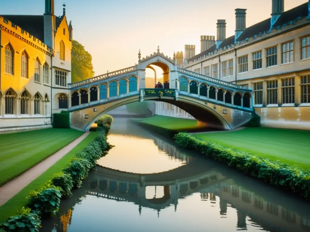 El Puente de Sighs en Cambridge, envuelto en niebla matutina, evoca historia y tranquilidad académica