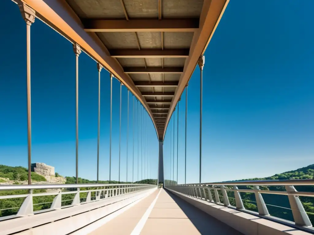 Puentes icónicos combinan estilos en una imagen de arcos de piedra antiguos y un puente moderno de alta tecnología